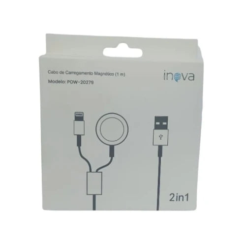 Cabo Carregador Magnético 2 em 1 Inova Pow-20279
