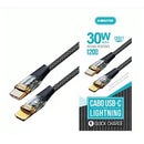 Cabo de Dados Tipo C para Lightning Kimaster 30W 1200MM CB827L