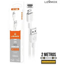 Cabo de Dados Turbo iPhone Lightning Lehmox 3.A 2 Metros LEY-1989
