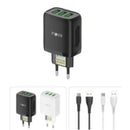 Carregador Tipo C Inova 3 USB 5.1A Cabo 1 Metro Car-12817C