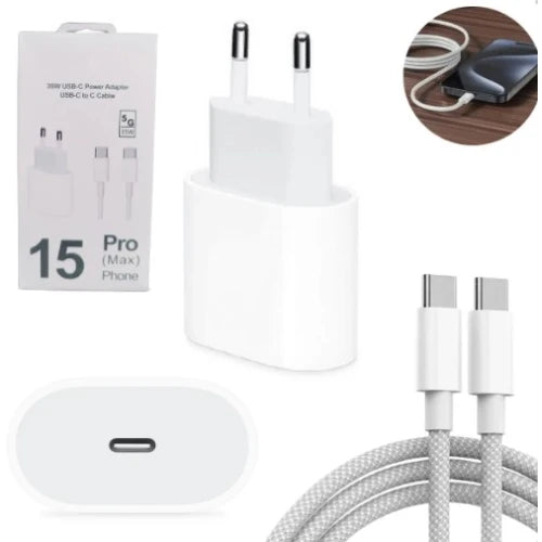 Carregador Apple iPhone 15 Pro Max Tipo C Tipo C 35W Power Adapter