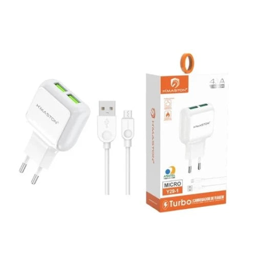 Carregador Turbo H' Maston V8 4.1A Cabo de 1 Metro Y-29-1