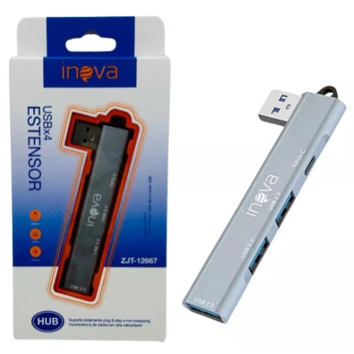 Hub Adaptador Extensor USB X 4 Portas ZJT-12667