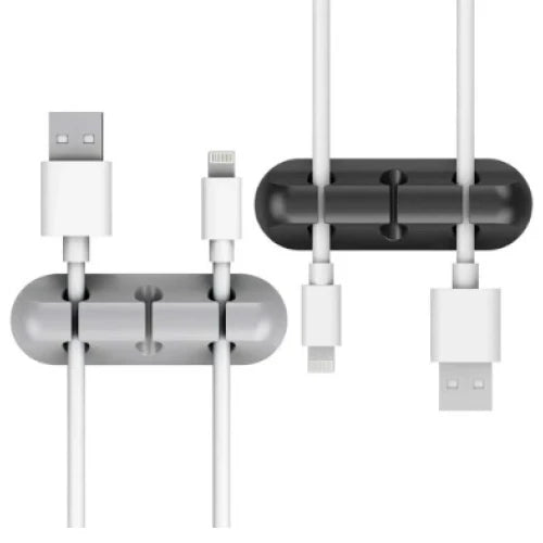 Organizador Flexível para Cabos e Fios 6.5cm Cinza