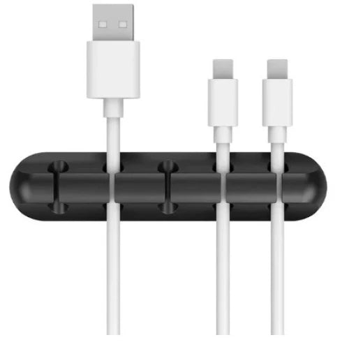 Organizador Flexível para Cabos e Fios 9.5cm Preto