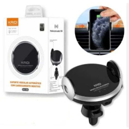 Suporte Veicular Automático KAIDI Carregamento Turbo Indutivo KD-206
