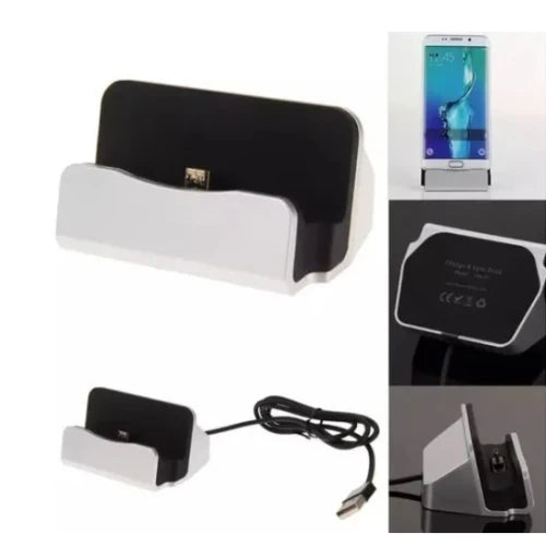 Suporte para Celular com Carregador Dock Station V8 ** Cores Variadas
