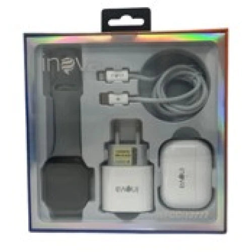 Kit Carregador Fone de Ouvido +  Smartwatch Inova WFCC-12777